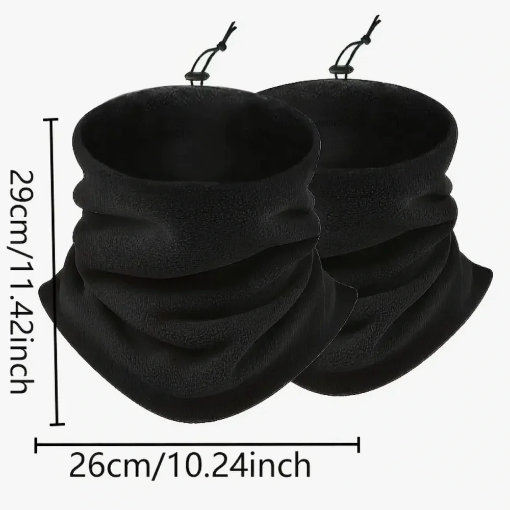 Grey Fleece Neck Warmer Gaiter Windproof Thermal Scarf Unisex Winter NWT - Picture 5 of 9